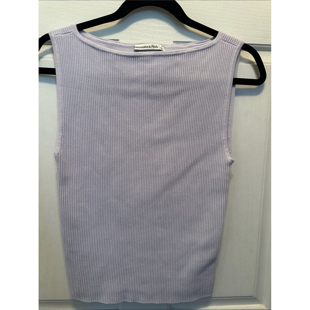 Abercrombie & Fitch Lavender Ribbed Sleeveless Sweater Tank Size Small